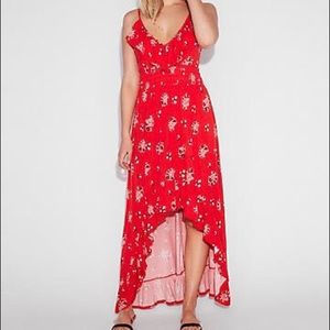 Express Paisley Ruffle Maxi Dress NEW w/ Tags